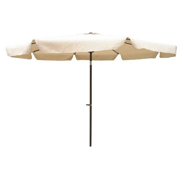 International Caravan YF-1104-3M and BE Outdoor 10 Foot Aluminum Umbrella with Flaps Beige YF-1104-3M/BE